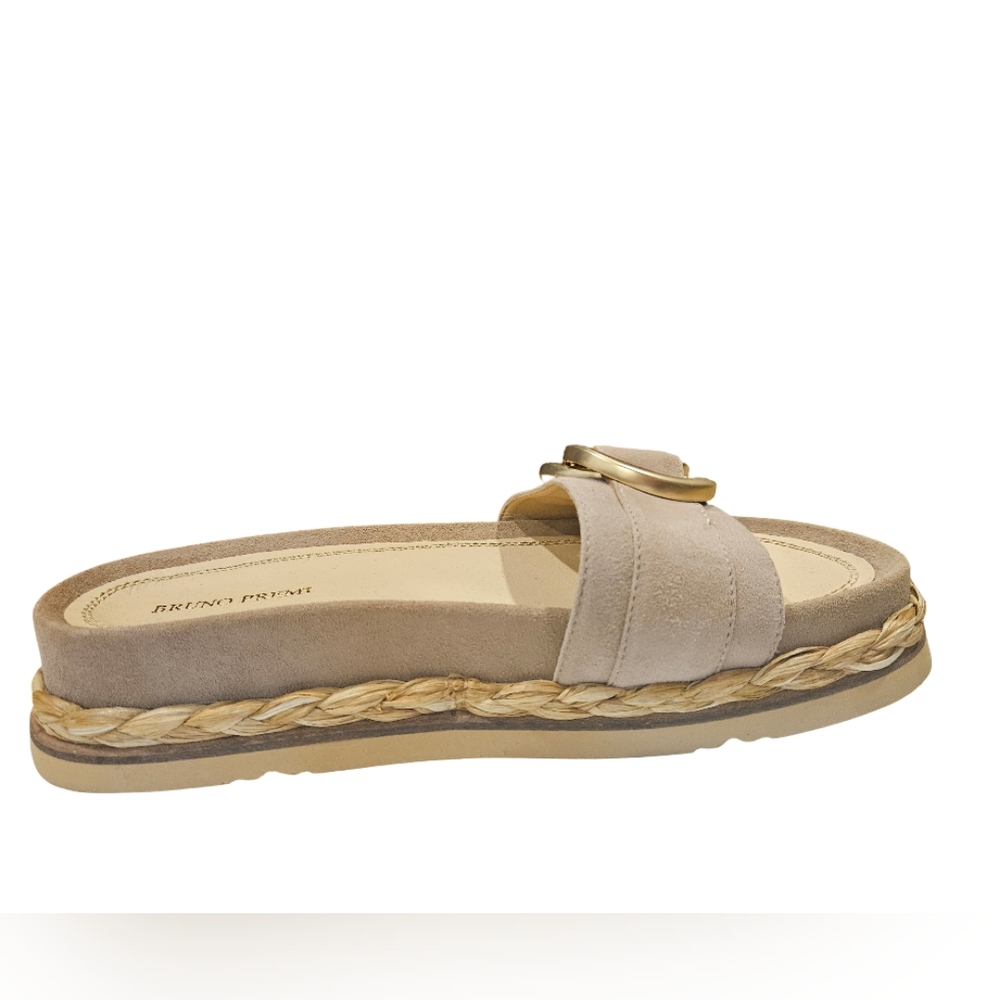 103 Bruno Premi Leather Tan Sandals with Open Design EU 41